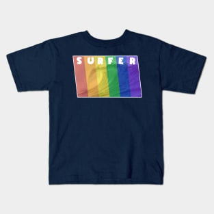 Surfer Rainbow Pride Kids T-Shirt